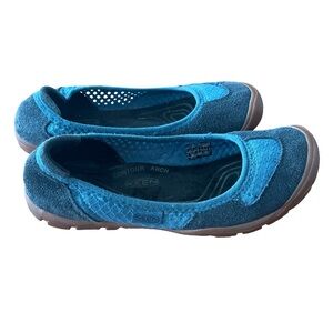 KEEN Women's Flat Harvest MJ Button Mary Jane Slip-On Shoes, Blue, Size 8.5